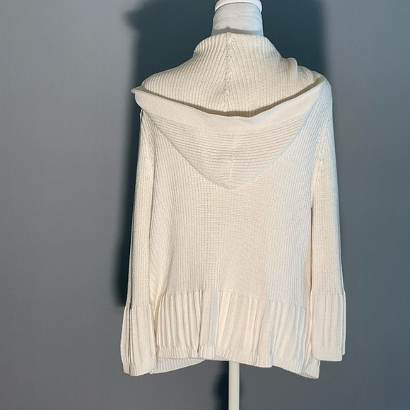 Faded Glory Women's Ivory Hooded Cardigan - Picture 3 of 16